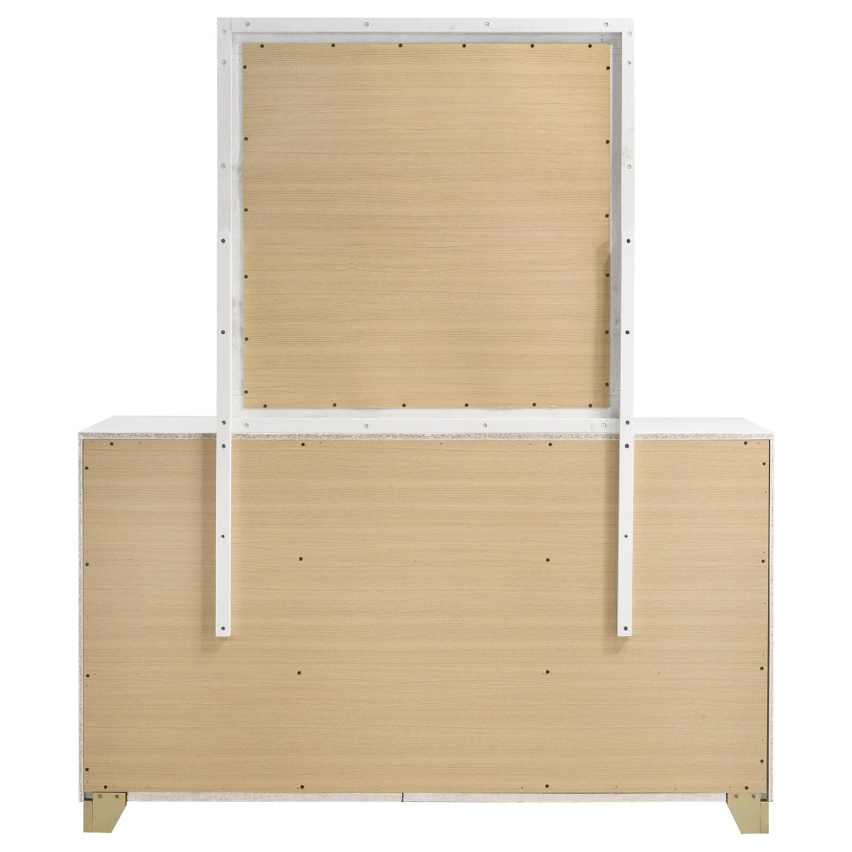 Caraway White and Gray Bedroom Set with LED Headboard from Coaster - Luna Furniture