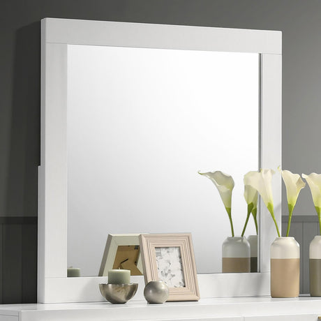 Caraway White Dresser Mirror (Mirror Only) from Coaster - Luna Furniture