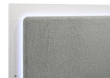 Caraway White and Gray California King Bed with LED Headboard from Coaster - Luna Furniture