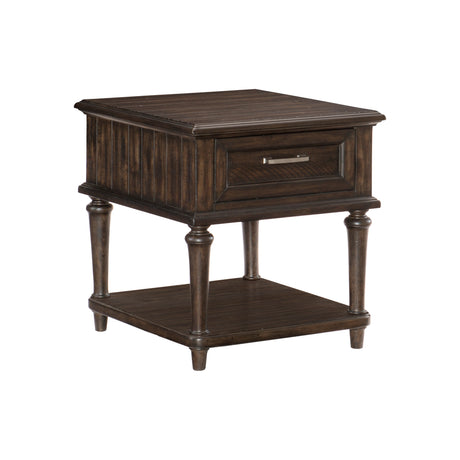 Cardano Driftwood Charcoal End Table from Homelegance - Luna Furniture