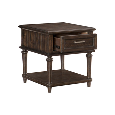 Cardano Driftwood Charcoal End Table from Homelegance - Luna Furniture