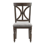 Cardano Driftwood Charcoal Side Chair, Set of 2 from Homelegance - Luna Furniture