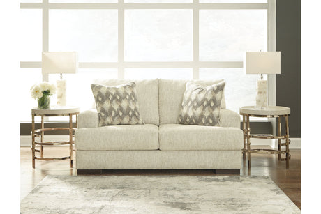 Caretti Parchment Loveseat from Ashley - Luna Furniture