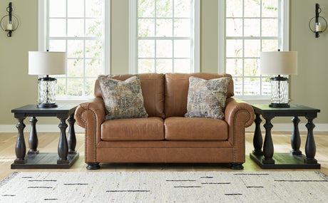 Carianna Caramel Loveseat from Ashley - Luna Furniture