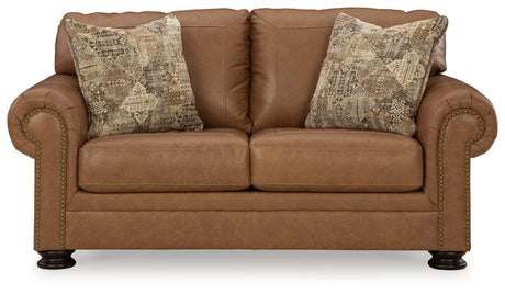 Carianna Caramel Loveseat from Ashley - Luna Furniture