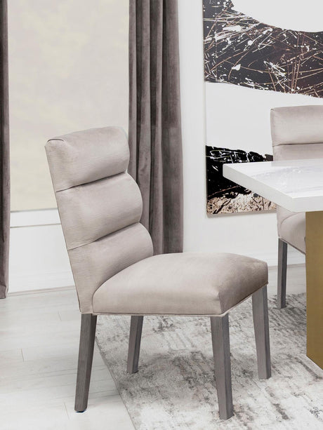 Carla Stone Upholstered Dining Side Chair, Set of 2 from Coaster - Luna Furniture