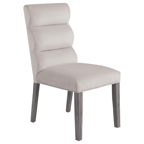 Carla Stone Upholstered Dining Side Chair, Set of 2 from Coaster - Luna Furniture