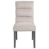 Carla Stone Upholstered Dining Side Chair, Set of 2 from Coaster - Luna Furniture