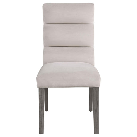 Carla Stone Upholstered Dining Side Chair, Set of 2 from Coaster - Luna Furniture