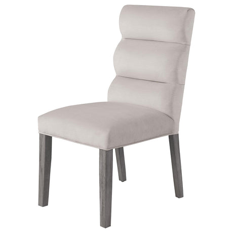 Carla Stone Upholstered Dining Side Chair, Set of 2 from Coaster - Luna Furniture