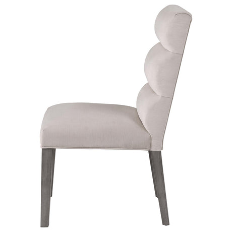 Carla Stone Upholstered Dining Side Chair, Set of 2 from Coaster - Luna Furniture