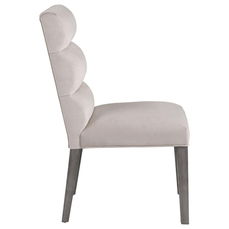 Carla Stone Upholstered Dining Side Chair, Set of 2 from Coaster - Luna Furniture