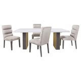 Carla Stone Upholstered Dining Side Chair, Set of 2 from Coaster - Luna Furniture