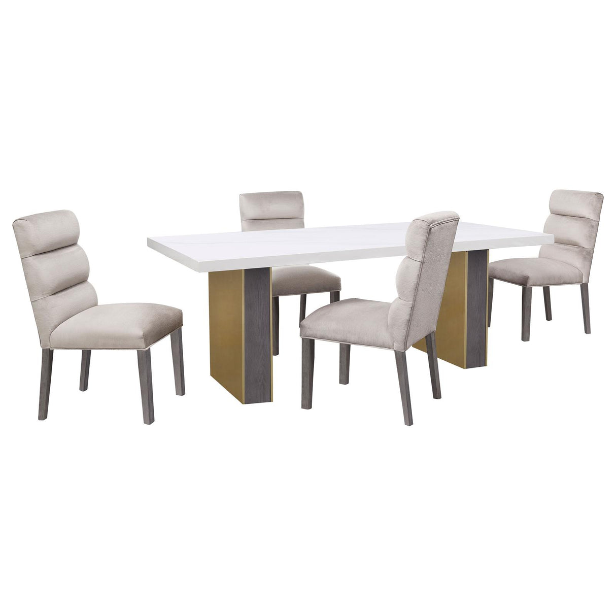 Carla Stone Upholstered Dining Side Chair, Set of 2 from Coaster - Luna Furniture