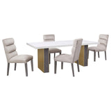 Carla Stone Upholstered Dining Side Chair, Set of 2 from Coaster - Luna Furniture