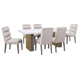 Carla Stone Upholstered Dining Side Chair, Set of 2 from Coaster - Luna Furniture