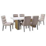 Carla Stone Upholstered Dining Side Chair, Set of 2 from Coaster - Luna Furniture