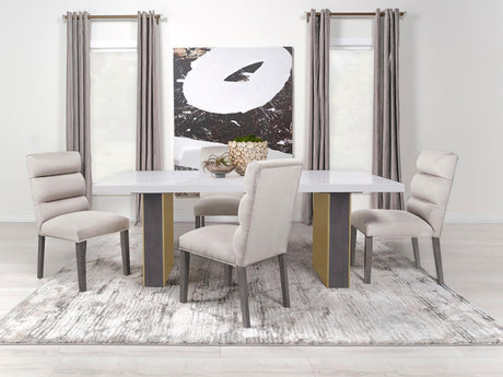 Carla Stone Upholstered Dining Side Chair, Set of 2 from Coaster - Luna Furniture