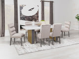 Carla Stone Upholstered Dining Side Chair, Set of 2 from Coaster - Luna Furniture