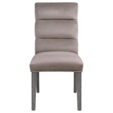 Carla Stone Upholstered Dining Side Chair, Set of 2 from Coaster - Luna Furniture