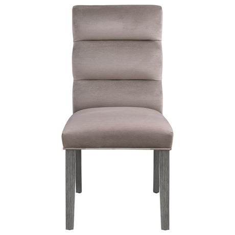 Carla Stone Upholstered Dining Side Chair, Set of 2 from Coaster - Luna Furniture