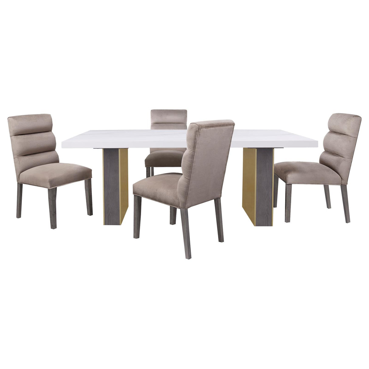 Carla Stone Upholstered Dining Side Chair, Set of 2 from Coaster - Luna Furniture