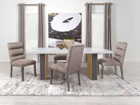 Carla Stone Upholstered Dining Side Chair, Set of 2 from Coaster - Luna Furniture