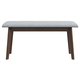 Carlos Fabric Upholstered Solid Wood Bench 47" from Midinmod - Luna Furniture
