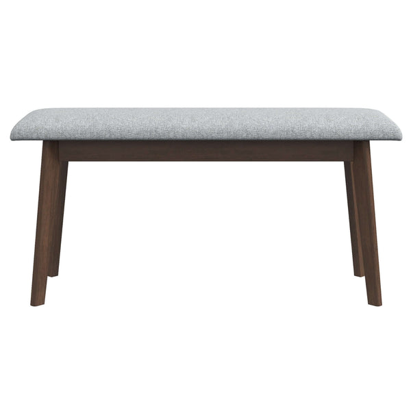 Carlos Gray Fabric Upholstered Solid Wood 47-Inch Bench