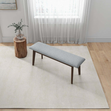 Carlos Fabric Upholstered Solid Wood Bench 47" from Midinmod - Luna Furniture