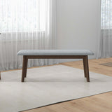 Carlos Fabric Upholstered Solid Wood Bench 47" from Midinmod - Luna Furniture