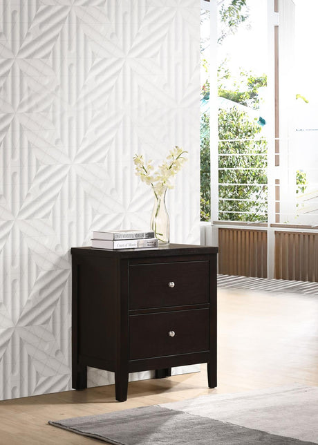 Carlton Cappuccino 2-Drawer Rectangular Nightstand from Coaster - Luna Furniture