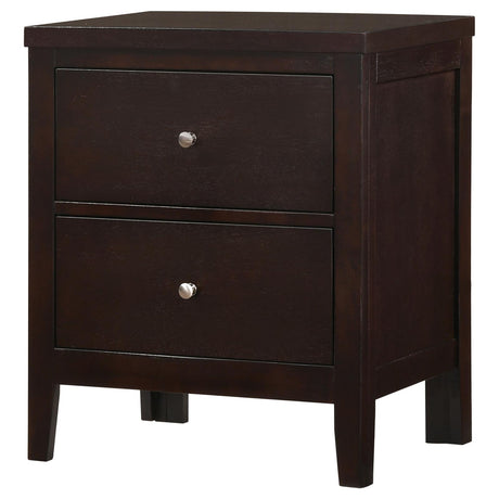 Carlton Cappuccino 2-Drawer Rectangular Nightstand from Coaster - Luna Furniture