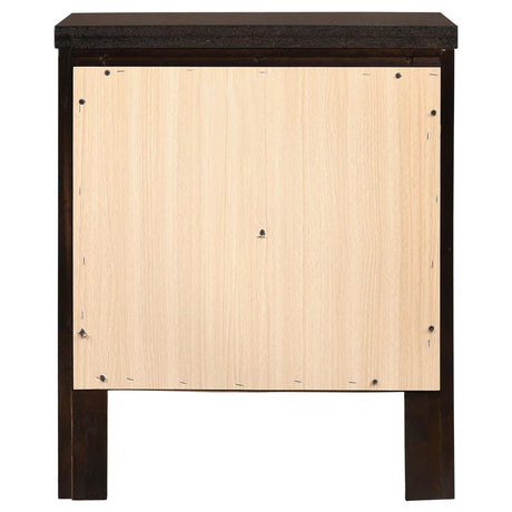 Carlton Cappuccino 2-Drawer Rectangular Nightstand from Coaster - Luna Furniture