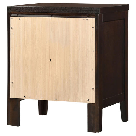 Carlton Cappuccino 2-Drawer Rectangular Nightstand from Coaster - Luna Furniture