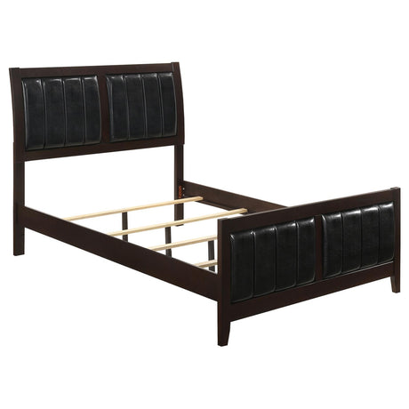 Carlton Cappuccino 5-Piece California King Bedroom Set with Upholstered Headboard from Coaster - Luna Furniture