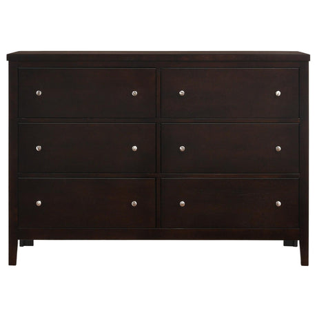 Carlton Cappuccino 5-Piece Queen Bedroom Set with Upholstered Headboard from Coaster - Luna Furniture
