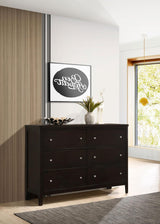 Carlton Cappuccino 6-Drawer Rectangular Dresser from Coaster - Luna Furniture
