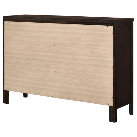 Carlton Cappuccino 6-Drawer Rectangular Dresser from Coaster - Luna Furniture