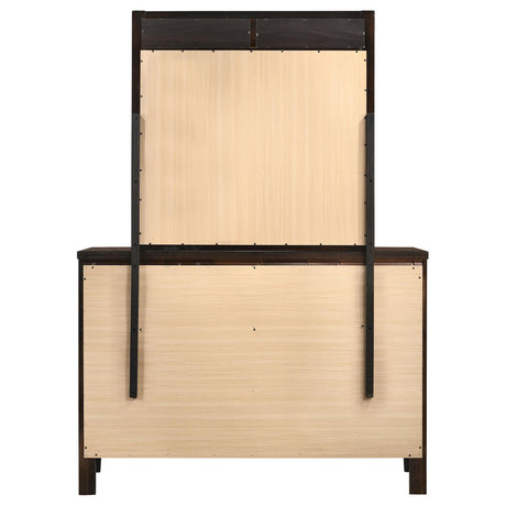 Carlton Cappuccino 6-Drawer Rectangular Dresser with Mirror from Coaster - Luna Furniture