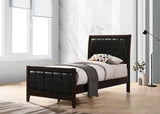 Carlton Cappuccino and Black 4-Piece Twin Upholstered Bedroom Set from Coaster - Luna Furniture