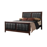 Carlton Cappuccino and Black California King Upholstered Bed from Coaster - Luna Furniture