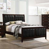 Carlton Cappuccino and Black Full Upholstered Panel Bed from Coaster - Luna Furniture