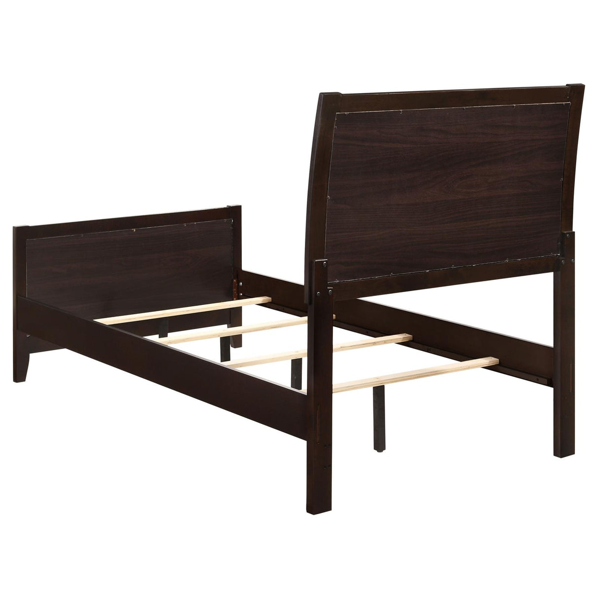 Carlton Cappuccino and Black Twin Upholstered Panel Bed from Coaster - Luna Furniture