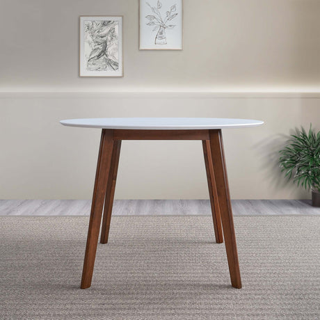 Carlton White Top Dining Table from Midinmod - Luna Furniture