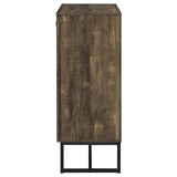 Carolyn Rustic Oak and Gunmetal 2-Door Accent Cabinet from Coaster - Luna Furniture