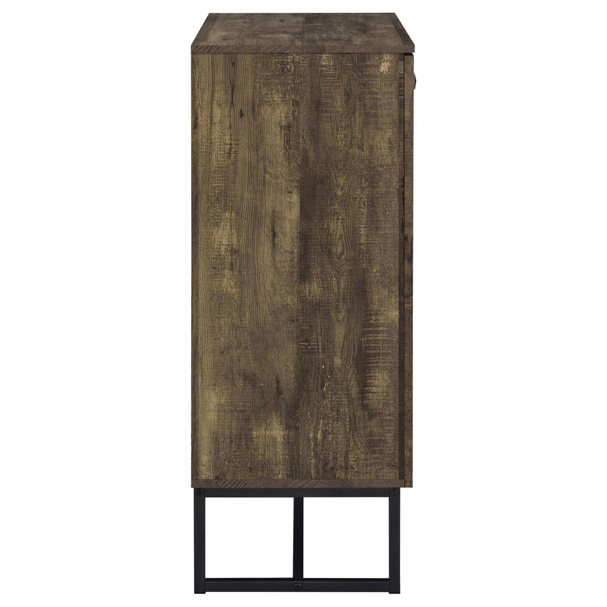 Carolyn Rustic Oak and Gunmetal 2-Door Accent Cabinet from Coaster - Luna Furniture