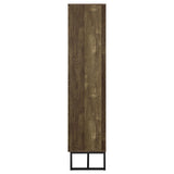 Carolyn Rustic Oak and Gunmetal 2-Door Accent Cabinet from Coaster - Luna Furniture