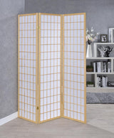 Carrie Black and White 3-Panel Folding Screen from Coaster - Luna Furniture