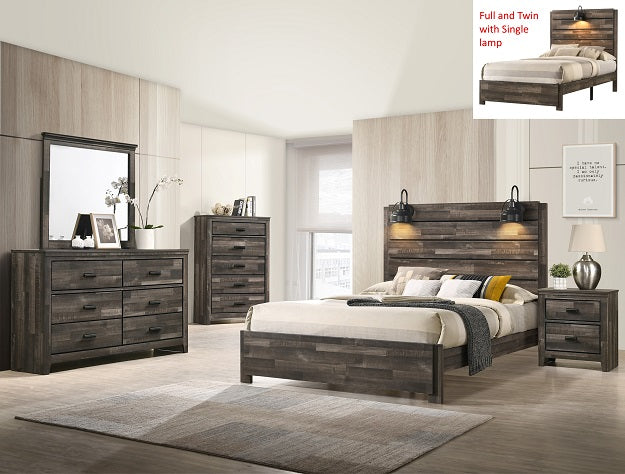 Carter Brown Full Platform Bed from Crown Mark - Luna Furniture